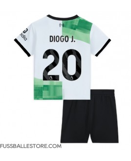 Günstige Liverpool Diogo Jota #20 Auswärts Trikotsatzt Kinder 2023-24 Kurzarm (+ Kurze Hosen)